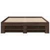 vidaXL Cadre de lit sans matelas ch&ecirc;ne marron 135x190 cm