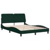 vidaXL Cadre de lit sans matelas vert fonc&eacute; 120x200 cm velours