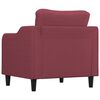 vidaXL Fauteuil Rouge bordeaux 60 cm Tissu