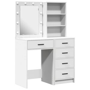 vidaXL Table de Toilette avec tiroir 2 pcs Blanc 50 x 41 x 135 cm