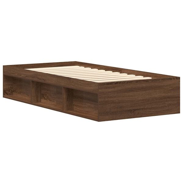 vidaXL Cadre de lit sans matelas ch&ecirc;ne marron 90x190 cm