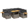 vidaXL Salon de jardin 8 pcs avec coussins gris r&eacute;sine tress&eacute;e