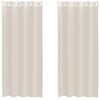 vidaXL Rideaux en voile avec &oelig;illets 2 pcs cr&egrave;me 140x245 cm