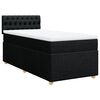 vidaXL Sommier &agrave; lattes de lit avec matelas Noir 100x200 cm Tissu