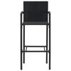 vidaXL Ensemble de bar de jardin 3 pcs noir bois massif acacia rotin