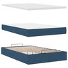 vidaXL Lit ottoman avec matelas et LED bleu 120x190 cm tissu