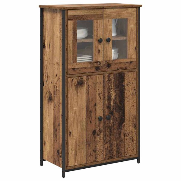vidaXL Haut Armoire Bois Ancien 62 x 32 x 106,5 cm Bois d'ing&eacute;nierie