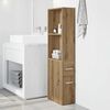 vidaXL Armoire de salle de bain &eacute;troite avec roulettes ch&ecirc;ne artisanal