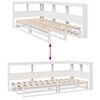 vidaXL Lit biblioth&egrave;que sans matelas blanc 75x190cm bois de pin massif