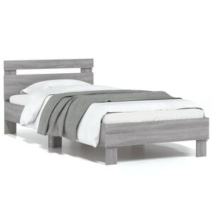 vidaXL Cadre de lit sans matelas avec t&ecirc;te de lit 75x190 cm