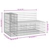 vidaXL Banc jardin design gabion 122x71x65,5 cm bois massif de douglas