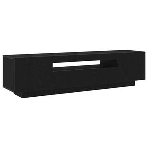vidaXL Meuble TV 160 x 35 x 40 cm Noir Bois d'ing&eacute;nierie