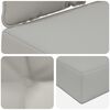 vidaXL Coussin de canap&eacute; d'ext&eacute;rieur 3 pcs Gris Polyester
