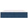 vidaXL Lit avec rangement et matelas Bleu 200 x 200 cm Polyester