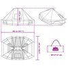 vidaXL Tente Tipi familiale avec toit Bleu 680 x 430 x 270 cm