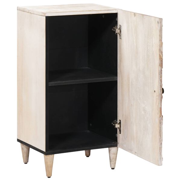 vidaXL Buffet avec porte Blanc 40 x 33,5 x 75 cm Bois de mangue massif