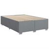 vidaXL Sommier &agrave; lattes de lit avec matelas Gris clair 140x190cm Tissu