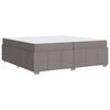 vidaXL Cadre de lit avec matelas Taupe 200 x 200 cm tissu
