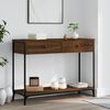 vidaXL Table console ch&ecirc;ne marron 100x34,5x75 cm bois d'ing&eacute;nierie