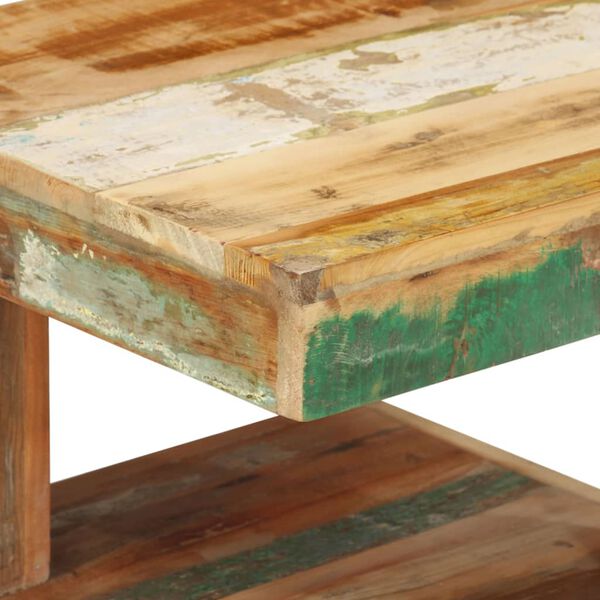 vidaXL Table basse 45x45x40 cm Bois de r&eacute;cup&eacute;ration massif