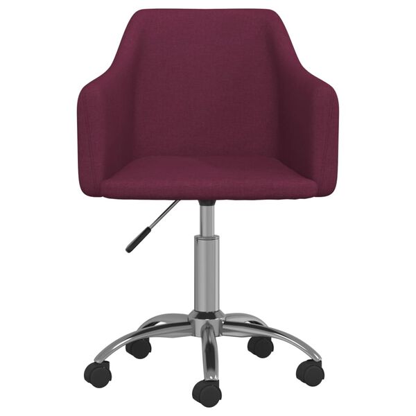 vidaXL Chaises pivotantes &agrave; manger lot de 6 violet tissu