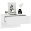 vidaXL Table de chevet murale Blanc