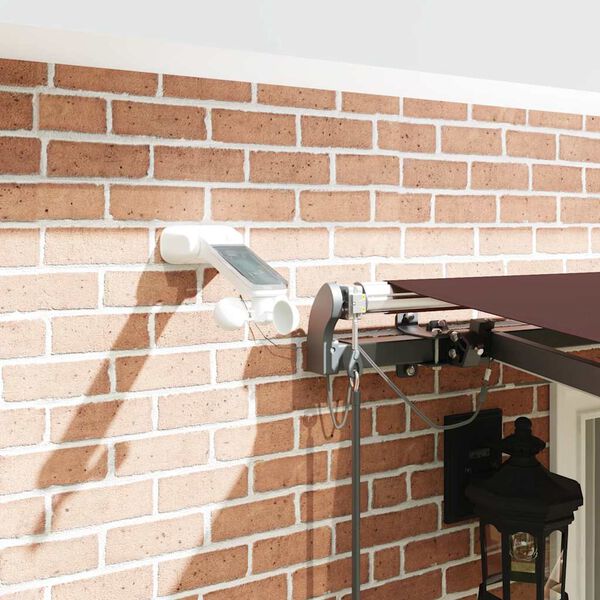 vidaXL Auvent r&eacute;tractable automatique avec LED marron 400x300 cm