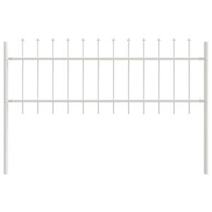 vidaXL Cl&ocirc;ture de jardin Blanc 1,7 x 0,6 m Acier rev&ecirc;tu de poudre
