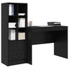 vidaXL Bureau avec tiroir 2 pcs Ch&ecirc;ne noir