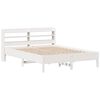 vidaXL Cadre de lit sans matelas blanc 135x190 cm bois de pin massif