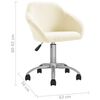 vidaXL Chaise pivotante de salle &agrave; manger Cr&egrave;me Tissu