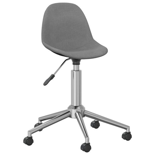vidaXL Chaise pivotante de bureau Gris clair Tissu