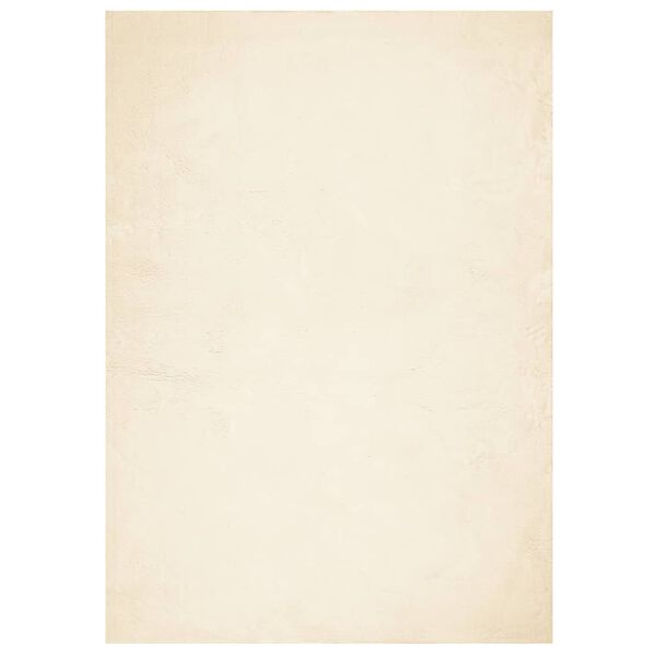 vidaXL Tapis HUARTE &agrave; poils courts doux et lavable cr&egrave;me 140x200 cm