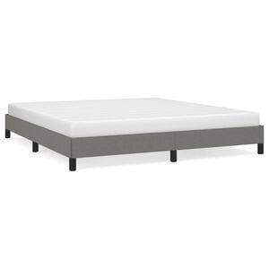 vidaXL Cadre de lit sans matelas gris fonc&eacute; 180x200 cm tissu