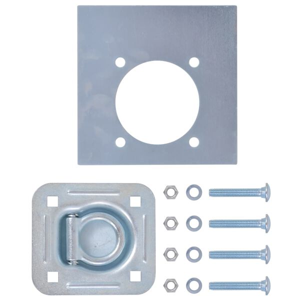 vidaXL Anneau d'arrimage pour remorque 6 pcs Acier galvanis&eacute; 2000 kg