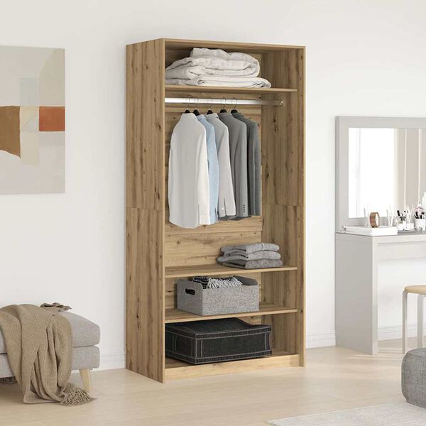 vidaXL Garde-robe ch&ecirc;ne artisanal 100x50x200 cm bois d'ing&eacute;nierie