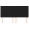 vidaXL T&ecirc;te de lit Noir 200x5x118/128 cm Tissu
