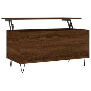 vidaXL Table basse Ch&ecirc;ne marron 90x44,5x45 cm Bois d'ing&eacute;nierie