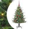 vidaXL Arbre de No&euml;l artificiel pr&eacute;-&eacute;clair&eacute; avec ensemble de boules
