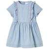 Robe pour enfants à volants bleu doux 116