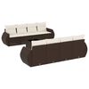 vidaXL Salon de jardin avec coussins 9 pcs marron r&eacute;sine tress&eacute;e