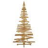 vidaXL Arbres de No&euml;l avec support Marron 210 cm Bois massif en pin