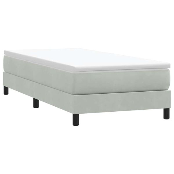vidaXL Sommier à lattes de lit sans matelas gris clair 100x210cm