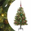 vidaXL Sapin de No&euml;l artificiel avec branches pliables et c&ocirc;nes 120 cm