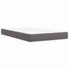 vidaXL Sommier &agrave; lattes de lit avec matelas Gris 120x200 cm Similicuir