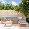 vidaXL Salon de jardin 7 pcs avec coussins bois massif douglas