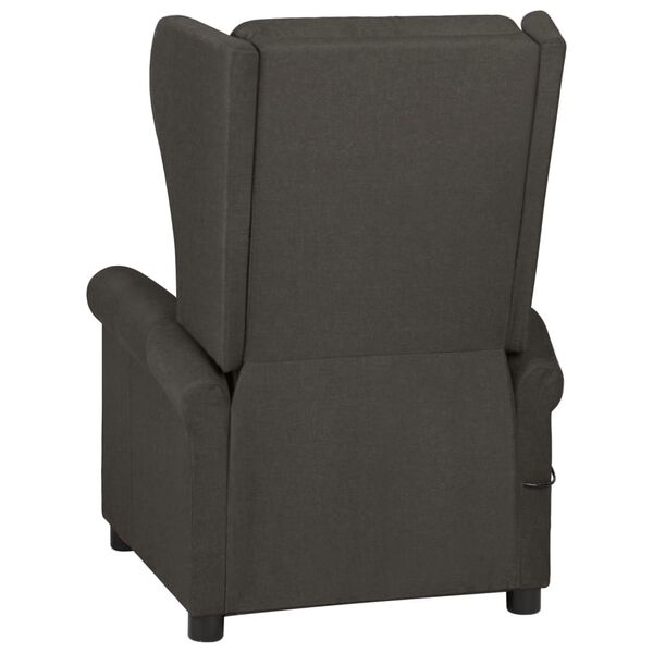 vidaXL Fauteuil de massage Taupe Tissu