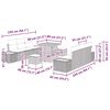 vidaXL Ensemble de canap&eacute; de jardin 9 pcs Beige Poly rotin