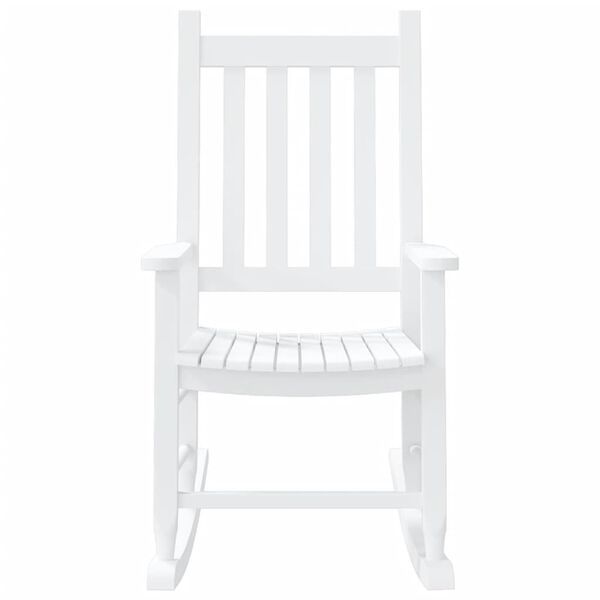 vidaXL Chaises &agrave; bascule enfants lot de 2 blanc bois peuplier massif