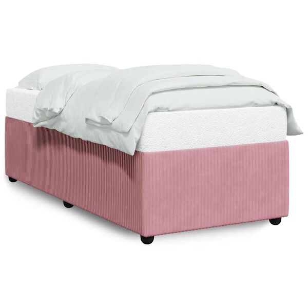 vidaXL Cadre de lit sans matelas rose 100x200 cm velours